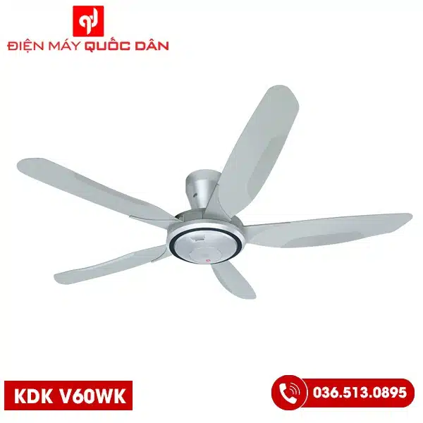 Quạt trần KDK V60WK 5 cánh