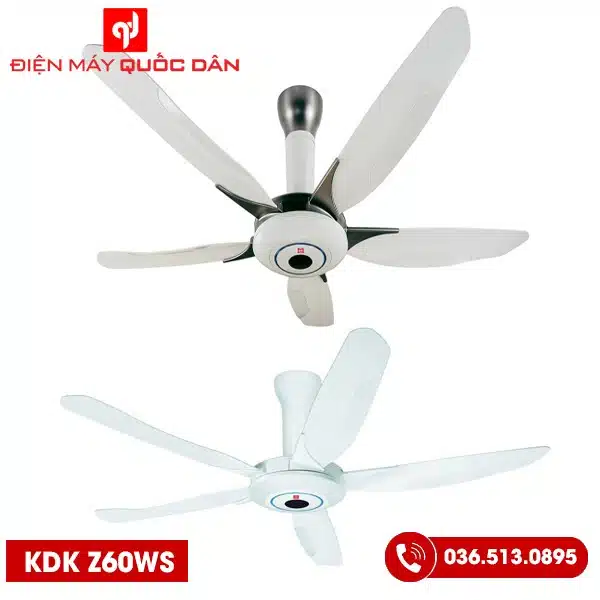 Quạt trần KDK Z60WS 5 cánh