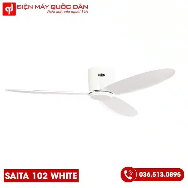 quat tran đèn kaiyo SAITA 102 WHITE