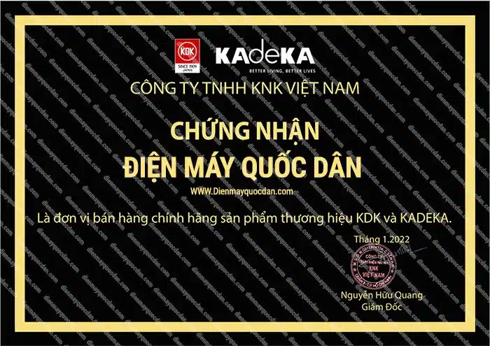 giấy chứng nhận đại lý kadeka-1