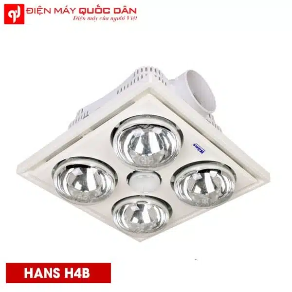 Đèn sưởi nhà tắm Hans 4 bóng H4B