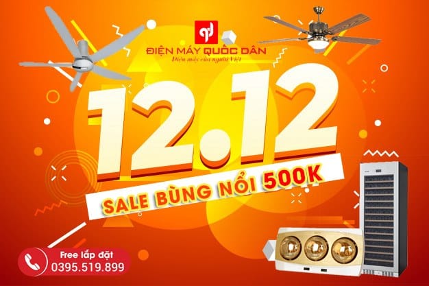 Sale 12.12 : Bùng nổ cuối năm, Tặng 500k khi mua tủ rượu, quạt trần.... sale 12 tháng 12-1