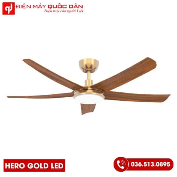 QUẠT TRẦN DEN HERO GOLD LED