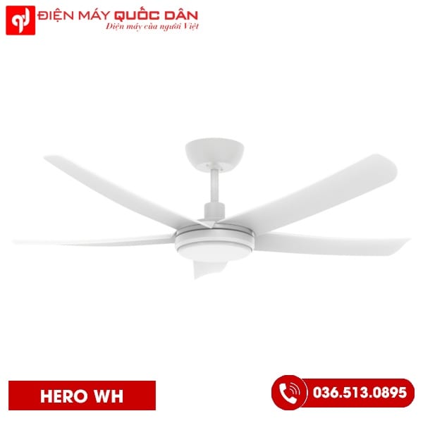 quạt trần den HERO WH LED