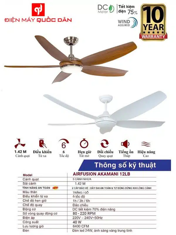 Quạt trần đèn AIRFUSION 1217