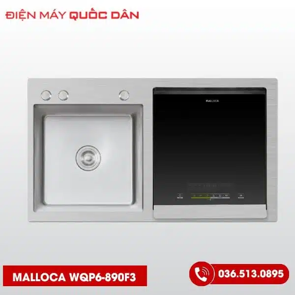 Máy rửa chén tích hợp Malloca WQP6-890F3