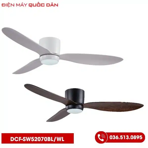 Quạt trần Airfusion Akamani DCF-SW52070WL/BL Quạt trần Airfusion Akamani DCF-SW52070WL